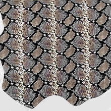 Load image into Gallery viewer, Beige-Gray Python Pattern Leather