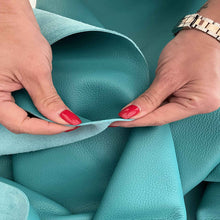 Load image into Gallery viewer, Turquoise Textured Upholstery Half-hide