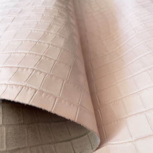 Load image into Gallery viewer, Baby Pink Croco Print Leather
