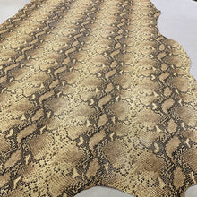 Load image into Gallery viewer, Beige Snake Print Leather