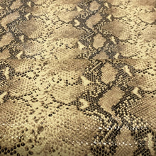 Load image into Gallery viewer, Beige Snake Print Leather