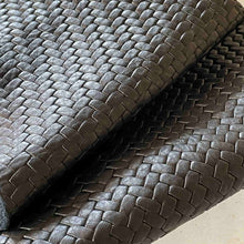 Load image into Gallery viewer, Black Woven Pattern Leather