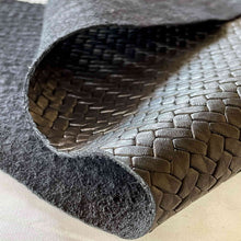 Load image into Gallery viewer, Black Woven Pattern Leather