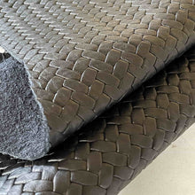 Load image into Gallery viewer, Black Woven Pattern Leather