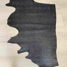 Load image into Gallery viewer, Blue Black Glossy Croco Leather