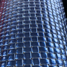 Load image into Gallery viewer, Blue glossy stamped leather