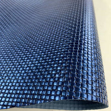 Load image into Gallery viewer, Blue glossy stamped leather
