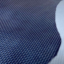 Load image into Gallery viewer, Blue glossy stamped leather