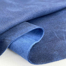 Load image into Gallery viewer, Blue Waxed Suede Leather