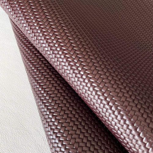 Bordeux Woven Stamped Leather