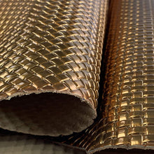 Load image into Gallery viewer, Bronze glossy stamped leather