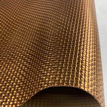 Load image into Gallery viewer, Bronze glossy stamped leather