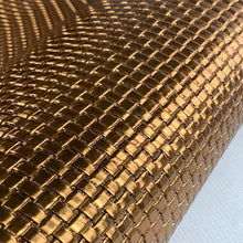 Load image into Gallery viewer, Bronze glossy stamped leather