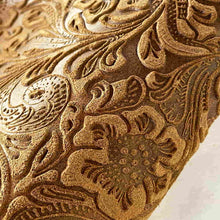 Load image into Gallery viewer, Brown Floral Pattern Leather