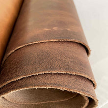 Load image into Gallery viewer, Brown waxed leather