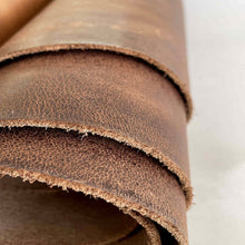 Load image into Gallery viewer, Brown waxed leather