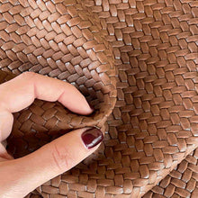 Load image into Gallery viewer, Brown Woven Pattern Leather