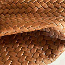 Load image into Gallery viewer, Brown Woven Pattern Leather