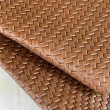 Load image into Gallery viewer, Brown Woven Pattern Leather