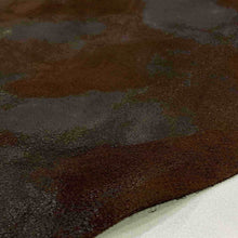 Load image into Gallery viewer, Brown Painted Suede Leather