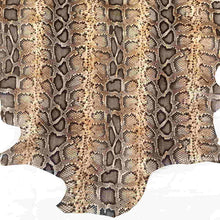 Load image into Gallery viewer, Cognac Brown Python Pattern Leather