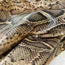 Load image into Gallery viewer, Cognac Brown Python Pattern Leather