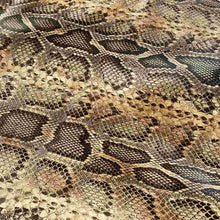 Load image into Gallery viewer, Cognac Brown Python Pattern Leather