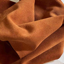 Load image into Gallery viewer, Cognac Brown Split Suede Leather
