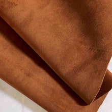 Load image into Gallery viewer, Cognac Brown Split Suede Leather