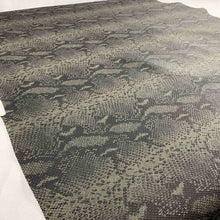 Load image into Gallery viewer, Green Snake print matte Leather