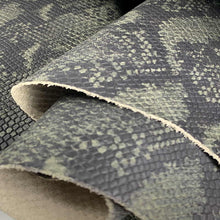 Load image into Gallery viewer, Green Snake print matte Leather