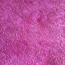 Load image into Gallery viewer, 2 Pieces Fuchsia Floral Leather