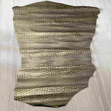 Load image into Gallery viewer, Gold Metallic Alligator Print