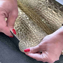 Load image into Gallery viewer, Gold Metallic Alligator Print