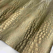 Load image into Gallery viewer, Gold Metallic Alligator Print