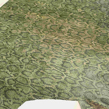 Load image into Gallery viewer, Green Snake Patterned Leather