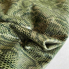 Load image into Gallery viewer, Green Snake Patterned Leather