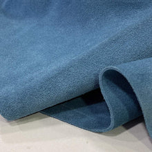 Load image into Gallery viewer, Blue Denim Split Suede Leather