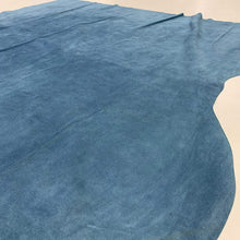 Load image into Gallery viewer, Blue Denim Split Suede Leather