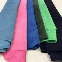 Load image into Gallery viewer, Blue Denim Split Suede Leather