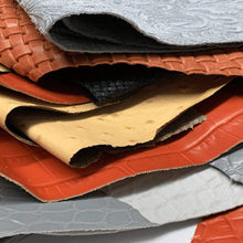 Load image into Gallery viewer, Stamped&Printed leather scraps 1kg