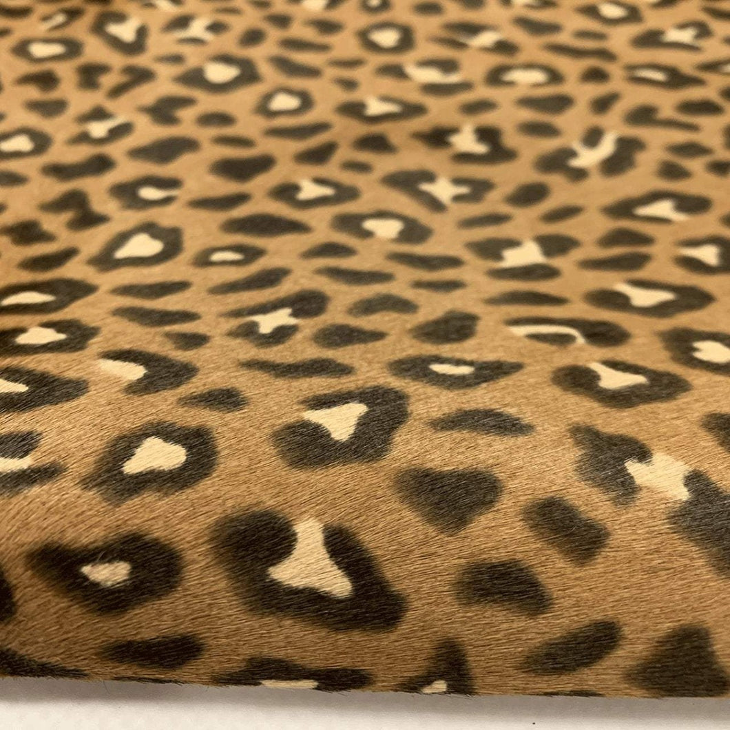 Light Brown Leopard Pony leather
