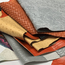Load image into Gallery viewer, Stamped&Printed leather scraps 1kg