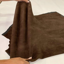 Load image into Gallery viewer, Brown Strech Suede Lambskin