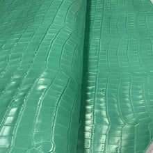 Load image into Gallery viewer, Mint Croco Print Leather