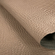 Load image into Gallery viewer, Nude Croco Print Leather