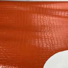 Load image into Gallery viewer, Papaya Croco Print Leather