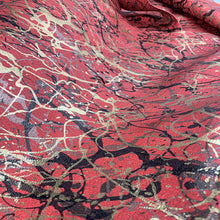 Load image into Gallery viewer, Red Painted Stamped Leather