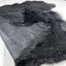 Load image into Gallery viewer, Black Croco Print Sheepskin