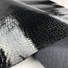 Load image into Gallery viewer, Black Glossy Snake Print